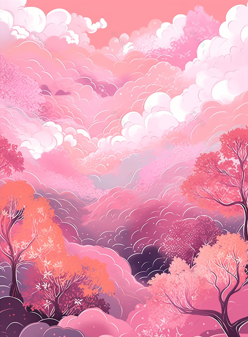 抽象粉色山水背景手绘,高清,摄影图,摄影图片,图片大全,摄影图免费下载